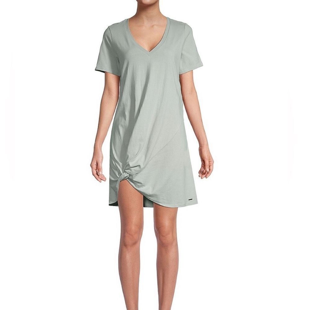 n: Philanthropy Revolve Leonardo Twist Hem T shirt Dress In Mint Color Size XS